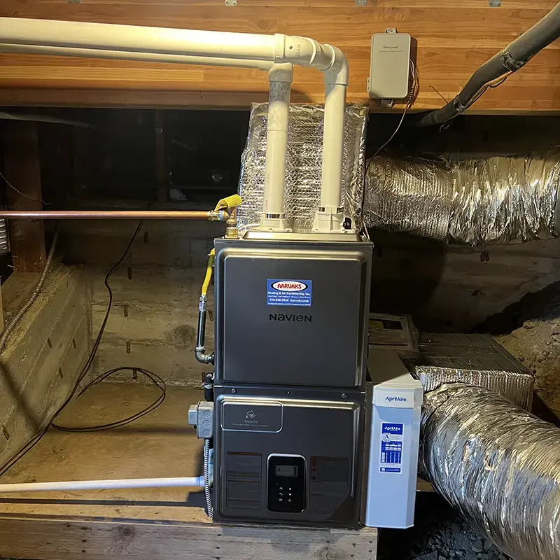 Navien hydronic furnace installation in Berkeley, CA
