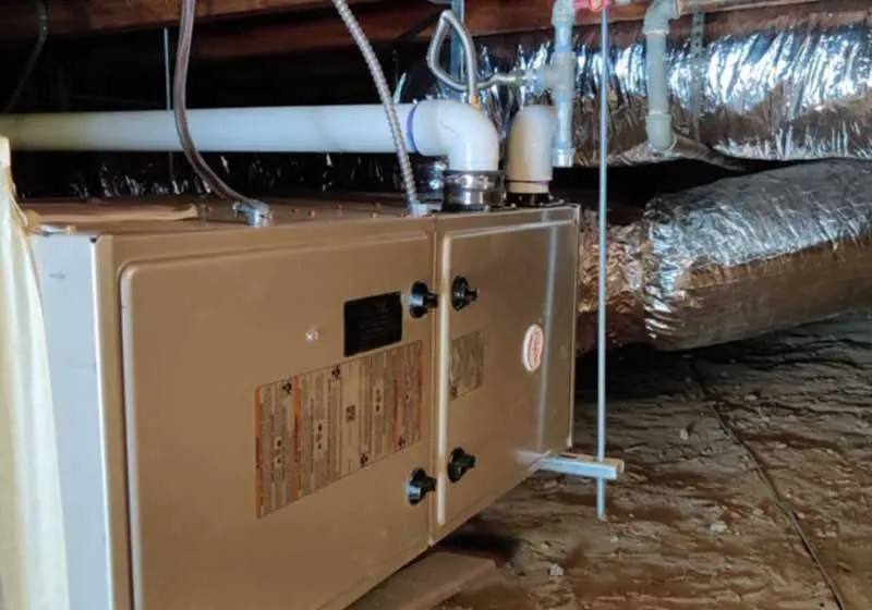 Energy-efficient heating system with new attic ductwork