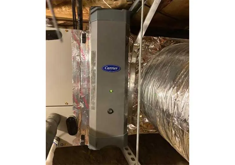 Carrier Infinity air handler and integrated air purifier