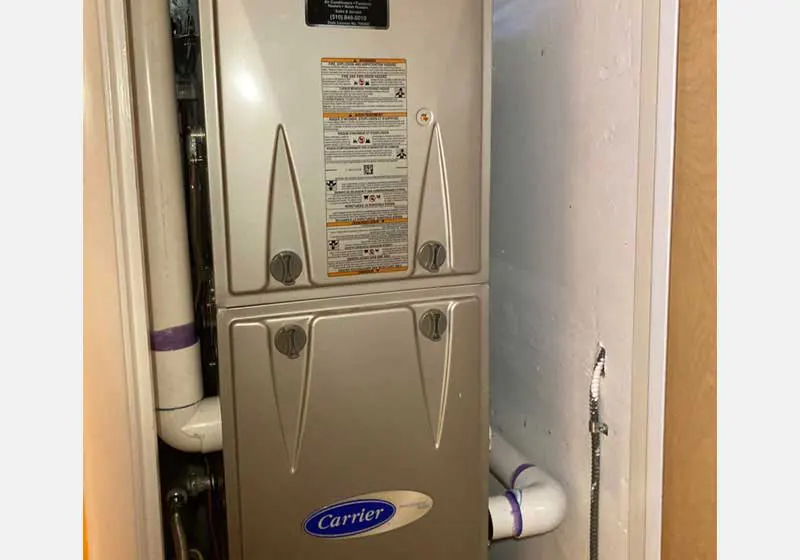 Carrier Performance Series furnace and new AC integrated, Moraga, CA